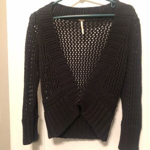 Black Free People Sweater Cardigan